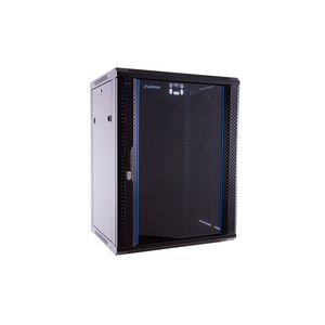 Patchkast wandmontage enkelDeurs 600x600 22U glazen Deur