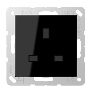 Wandcontactdoos British Standard 13A A500 zwart