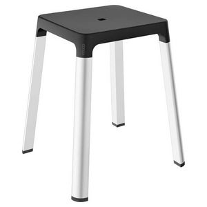 Kruk frame antislip voetzolen alu zilver-geëloxeerd/zwart