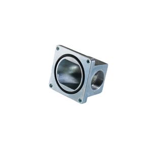 Hoekflens zink M16x1,5 IP68 boorgaten 37x37mm