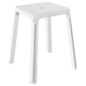 Kruk frame antislip voetzolen alum zilver-geëloxeerd/wit