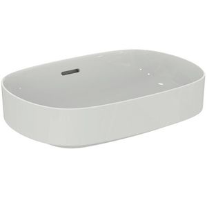 LINDA-X Opb.wast Ovaal 550X380X155mm z.kr.gat gleufoverl Wit