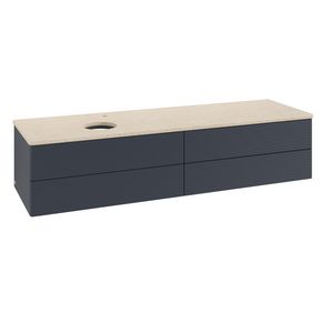 Wastafelonderkast Antao 1600x360x500mm Mid.Blue Matt Lacquer K26153HG