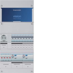 Groepenkast 8-groepenverdeler HS 2xALS 4P 30mA +W 3-fase