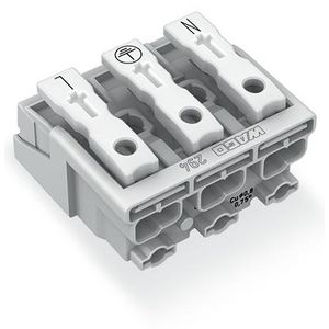 Kroonklem Drukknop extern z. PE-contact wit 294-5013 VVE=500