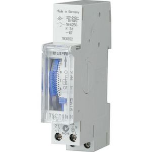 Tijdschakelklok analoog-1 maak-dag-quartz-DIN-rail mont