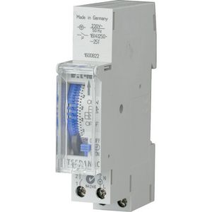 Tijdschakelklok analoog-1 maak-dag-synchroon-DIN-rail mont
