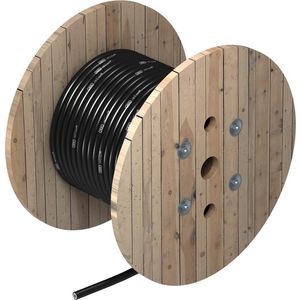 Geisoleerde afleiding 100 m rol Ø23mm zwartz VVE=100