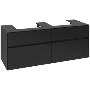 Wastafelonderkast Collaro 1400x548x500mm Volcano Black C07600VL