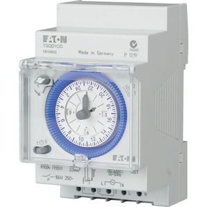 Tijdschakelklok analoog-1 wissel-dag-quartz-DIN-rail mont