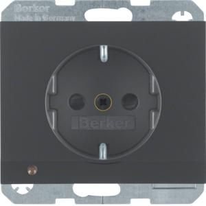 Wandcontactdoos RA led-orient. berker K.1/K.5 antraciet