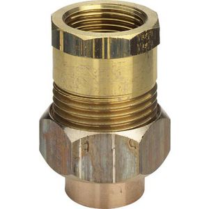 3 Del. Koppeling 12x1/2 brons/blank 94340G-163051 VVE=10