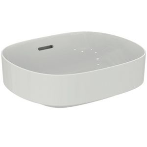 LINDA-X Opb.wast Ovaal 450X380X155mm z.kr.gat gleufoverl Wit