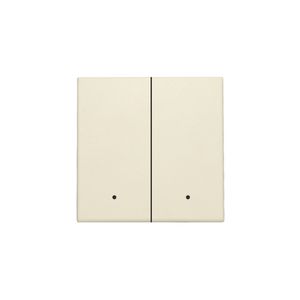 Afwerkingsset lens dubbele elektr. schakelaar/knop cream