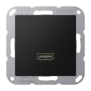 Afdekking A500 matzwart voor 1xHDMI