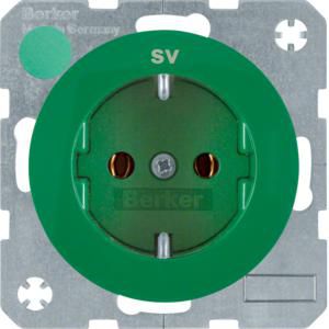 Wandcontactdoos RA opdruk berker R.1/R.3/R.8 groen