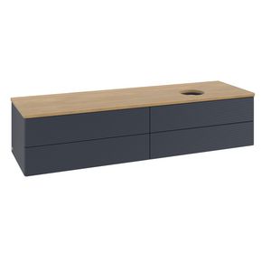 Wastafelonderkast Antao 1600x360x500mm Mid.Blue Matt Lacquer K27111HG