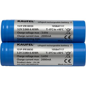 Batterijen voor PrimEvo+ 380 lumen (2 st uks) LiFePO4 3.2 V