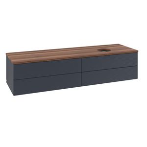 Wastafelonderkast Antao 1600x360x500mm Mid.Blue Matt Lacquer K27112HG