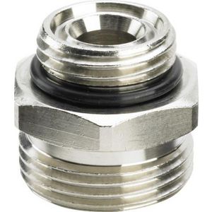 Aansluitkoppeling 1/2x3/4x25 messing/mat-vernikkelt