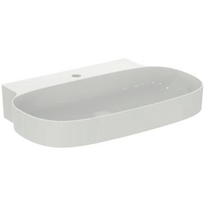 LINDA-X Wastafel 75X50X13CM + kr.gat z. overl. gesl. Wit