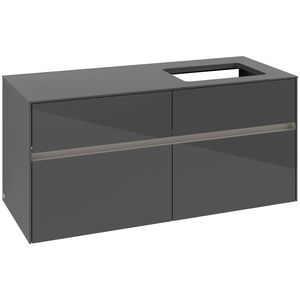 Wastafelonderkast Collaro 1200x548x500mm Glossy Grey C114B0FP