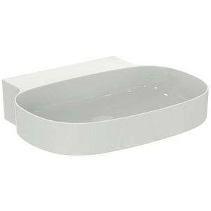 LINDA-X Wastafel 600X500X135mm z. kr.gat z. overl. gesl. Wit