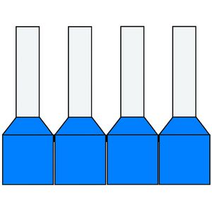 Zak a 500st. Adereindhuls geisol. 0,75mm² Blauw 8mm stand.