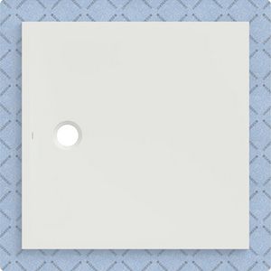Douchevloer CleanFloor30 geïntegreerd met afdichtingsvlies wit: 100x100cm