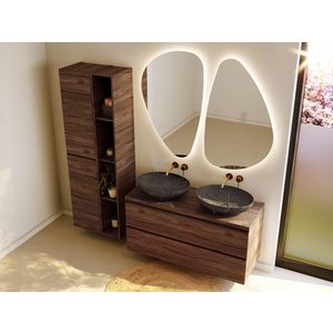 Counter Top+BC SPR-UP_46 120 +2bowls Tobacco Oak