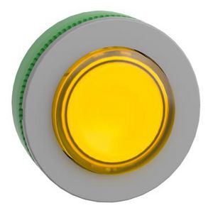 Flush mounted ZB5 yellow illum. push but. LED proj.