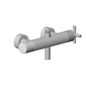 Aansluiting douchethermostaat wand 315x85x210mm Platina geb