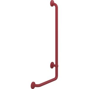 Handgreep met bocht 90 rechts 400x900mm PLUS rood
