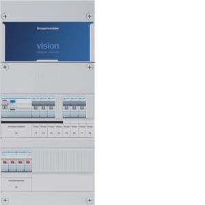 Groepenkast 6-groepenverdeler HS ALS 30mA/HACO/direct 3-fase