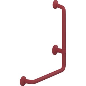 Handgreep met bocht 90 rechts 400x475mm PLUS rood