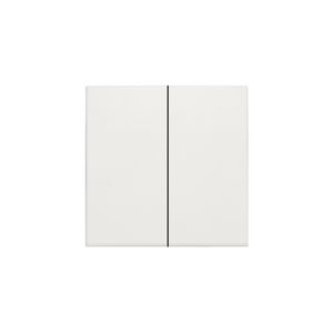 Afwerkingsset dubbele elektr. schakelaar /knop white