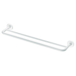 Handdoekbeugel 60cm dubbele stang wit epoxy