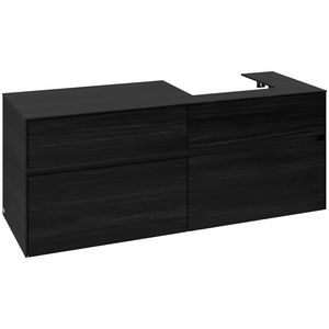 Wastafelonderkast Collaro 1400x548x500mm Black Oak C075B0AB