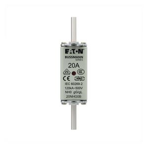 Zekering laagsp. 20A AC 500V NH0 gL/gG dubbele melde VVE=3