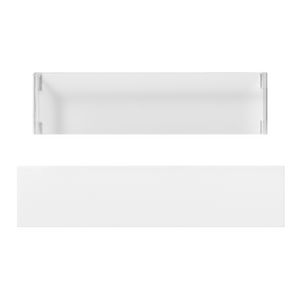 Afdekking plexiglas m.tekststrook 17x72