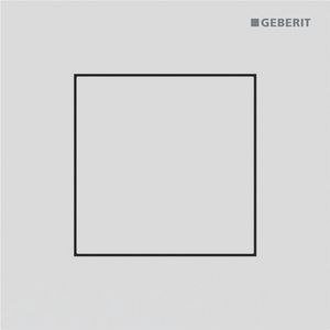 Urinoirsturing pneumatisch type 40 bedieningsplaat SQUARE: mat wit/easy to-clean