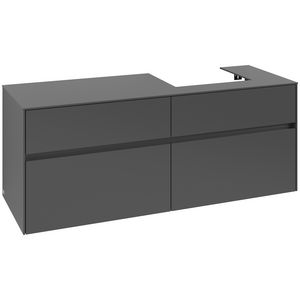 Wastafelonderkast Collaro 1400x548x500mm Graphite C07500VR