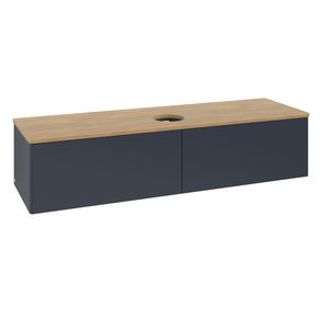 Wastafelonderkast Antao 1600x360x500mm Mid.Blue Matt Lacquer K36011HG