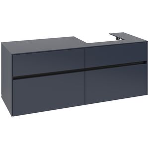 Wastafelonderkast Collaro 1400x548x500mm Marine Blue C07500VQ