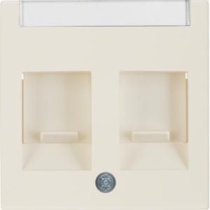 Centraaldoos RJ-datacontactd 2v berker S.1/B.3/B.7 wit glans