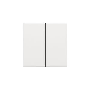 Afwerkingsset dubbele elektr. schakelaar /knop white c.