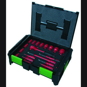Doppenset in koffer 20-delig 1/2"aandrijving SysCon 1000V VDE