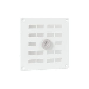 ALU schuifrooster+gaas 160x160mm wit