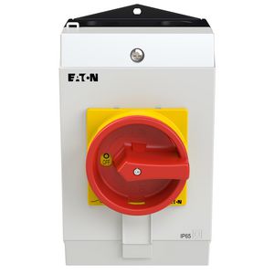 Hoofdschakelaar 3-polig + Nul 25A Nood-Uit-functie 207298