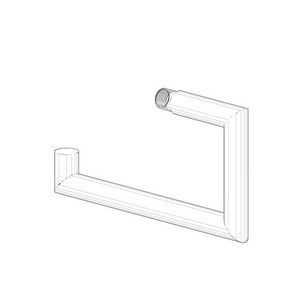 Houder 152x80x14mm chr